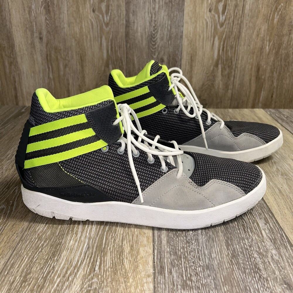 Adidas Crestwood Mid Sneaker Shoes Grey Green White F37228 Mens US Size 12
